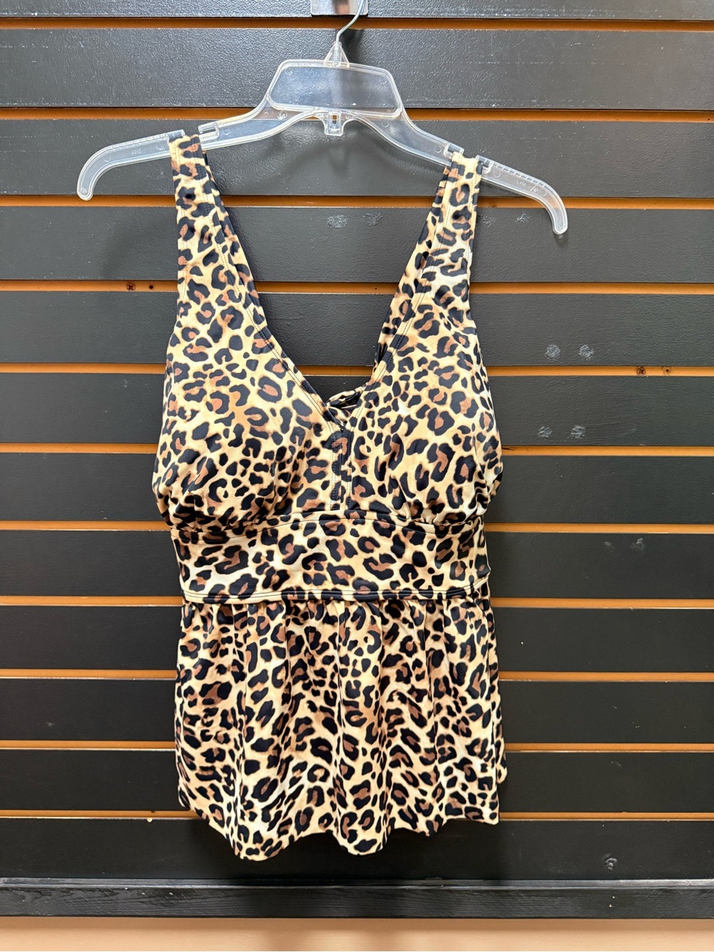 NWT American Beach x Maurices Leopard Tankini Swim Top Plus Size 2X